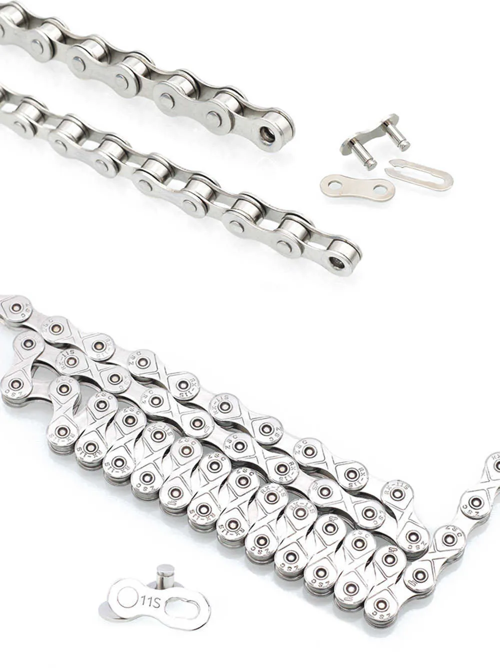 6 7 8 9 10 11 Speed Bicycle Chain 116 Links MTB Mountain Road Bike Stainless Steel Chains Plating Cycling Accessories BC0577 (9)