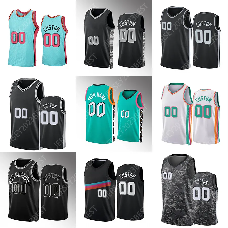 1 Victor Anniversary Basketball Jerseys 50th Wembanyama 10 Jeremy Sochan 7 Jakob Poeltl 3 Keldon Johnson 17 Josh Richardson 33 Doug