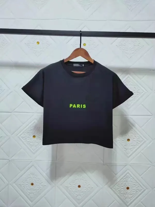 여자 셔츠 브랜드 디자이너 파리 의류 여성 티셔츠 자르기 탑 티 디자이너 옷 tshirt면 짧은 슬리브 편지 인쇄 패션 여름 미국 크기 vygg