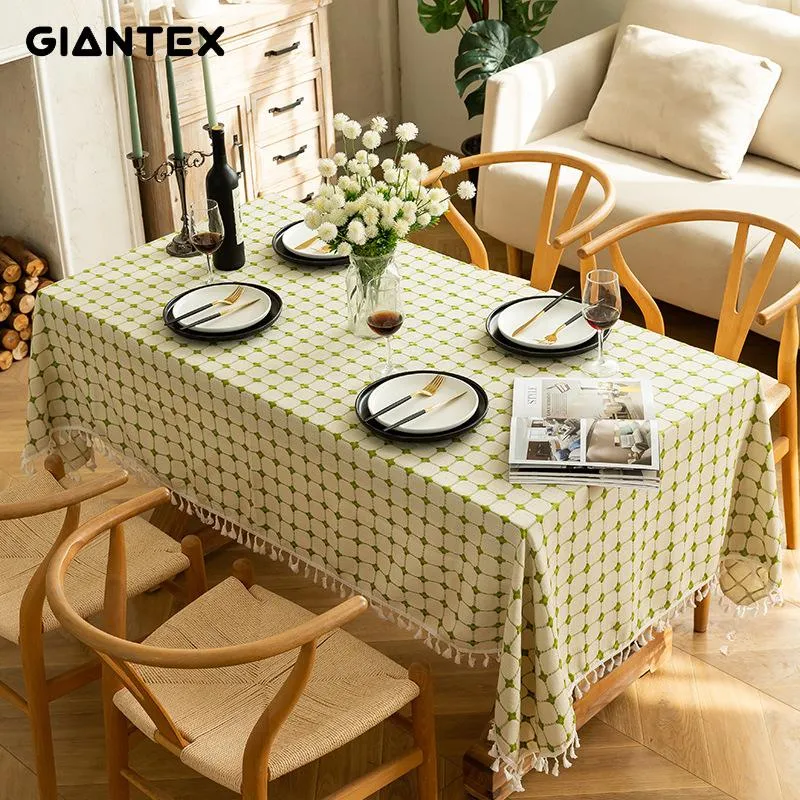 Table Cloth Soft Imitation Cotton And Linen Jacquard Tablecloth Fashion Household Dining Dust Cover