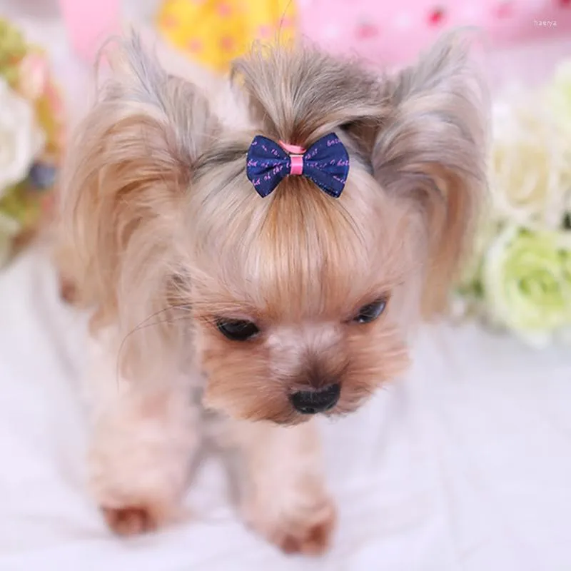 Dog Apparel 5pcs Grooming Bows Lovely Pet Hair Clips Striped Puppy Bowknot Hairpin Accessories Charms Gifts