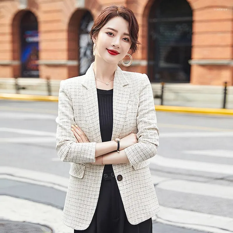 Women's Suits Office Ladies Casual White Blazer Mujer Woman Spring Black Oversized Jacket Female Elegant Business Coat For Women Q130