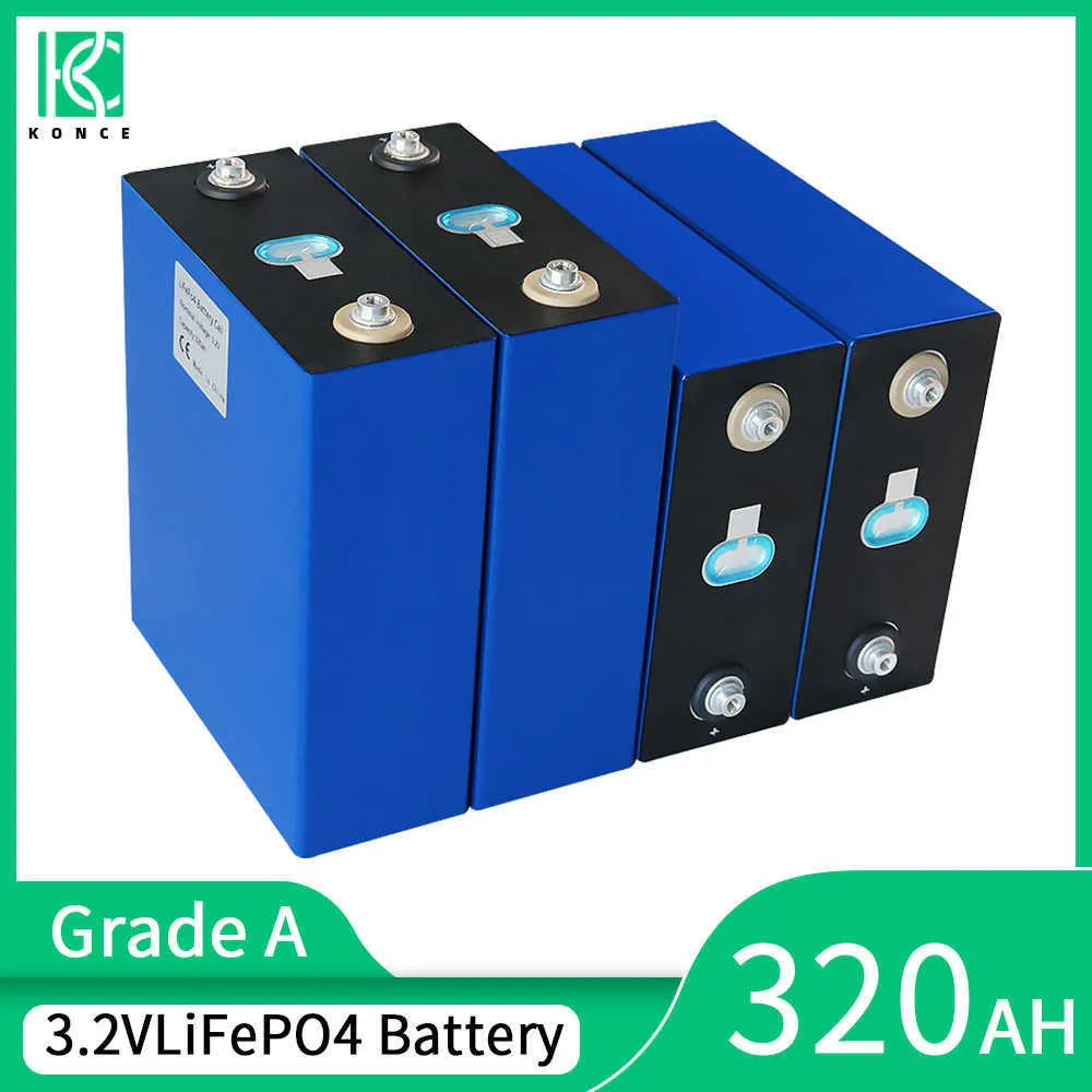 320AH Lifepo4 Battery 3.2V 310AH Grade A Rechargeable Lithium Iron Phosphate DIY Cell For Yacht Golfs RV Forklift Solar Battery