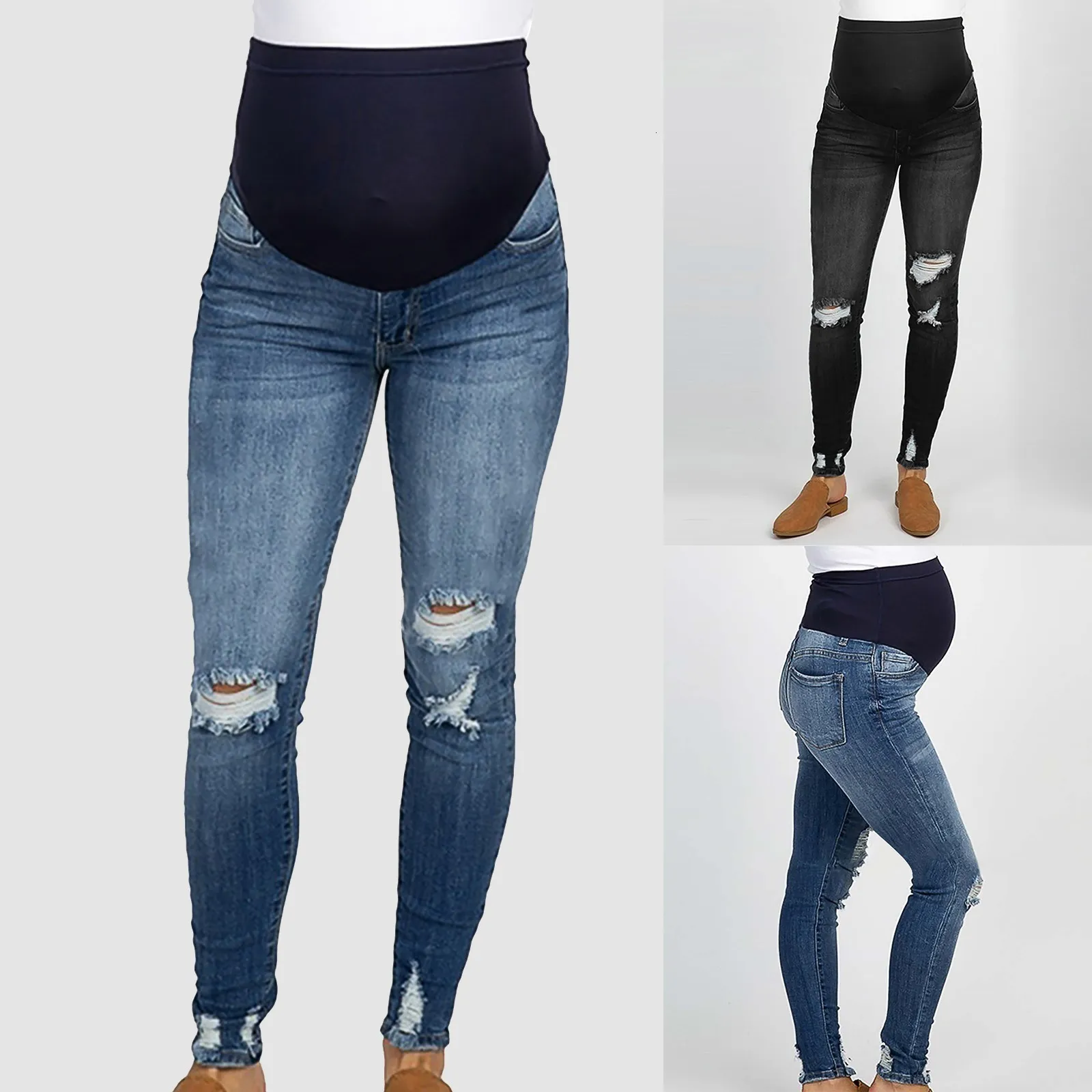 Women'S Light Blue High Waist Belly Jeans Pant For Women - Fashion | Jeans  | Pants For Women | Women'S Wear |