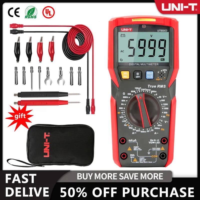 UNI-T UT89X Digital Multimeter – Misst AC/DC, Tem Produktbild-Vorschau 9