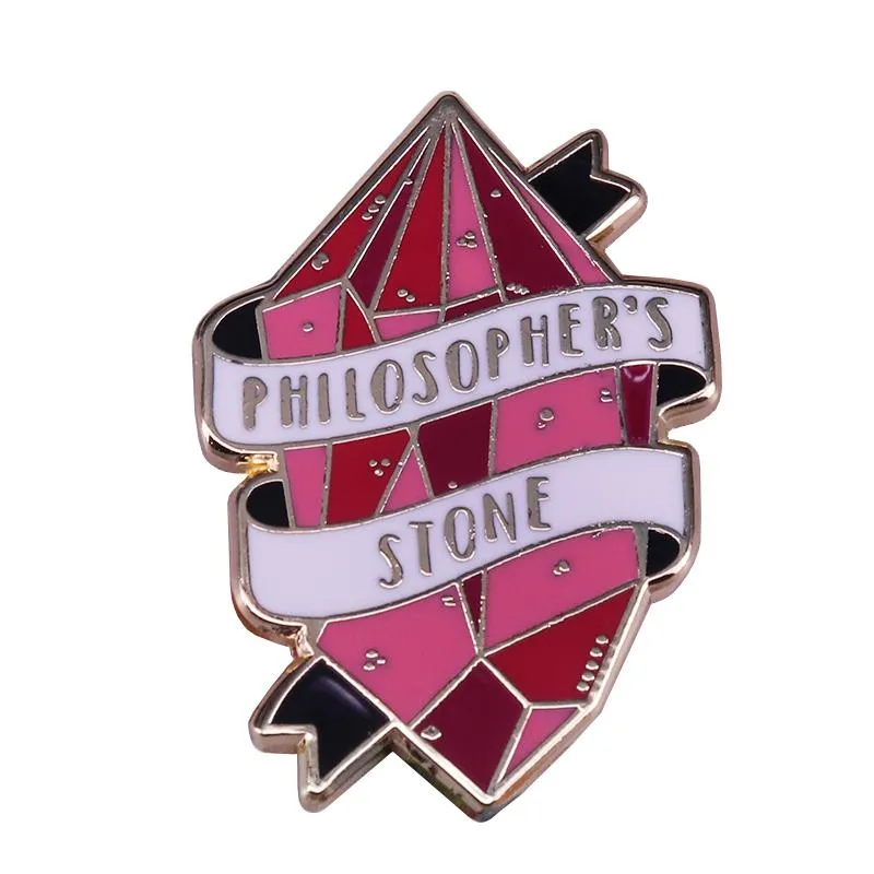 Brosches Pins Red Philosopher's Stone Lapel Pin Alchemist Magical Wizarding World Inspired Brosch Gorgeous Shiny Decorpins