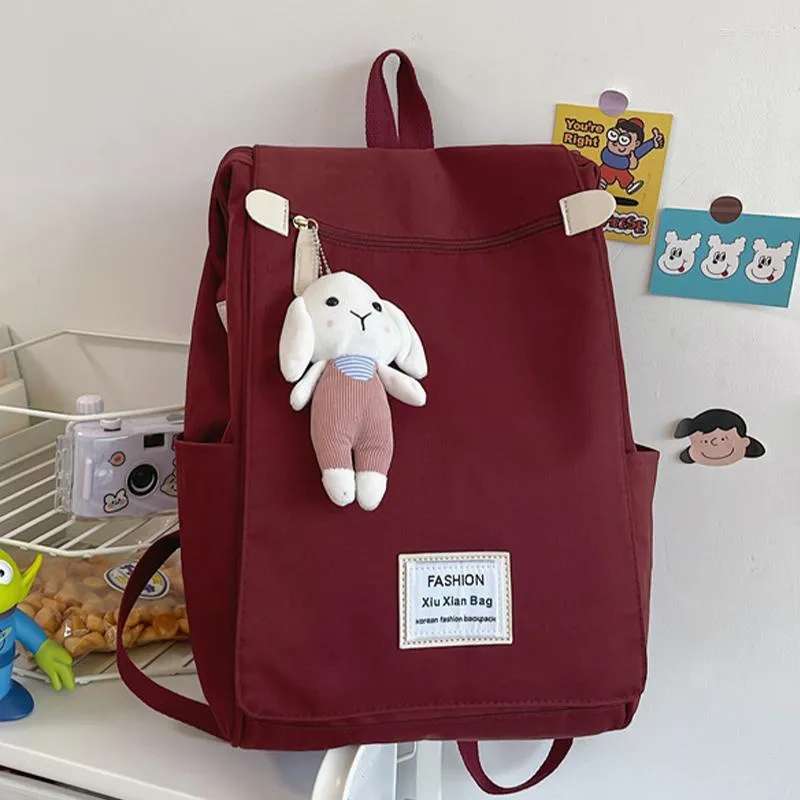 Torby szkolne proste kobiety plecak żeński nylon podróżny plecak plecak duży plecaków dziewczęta wodoodporne Bagpack Canvas Softback