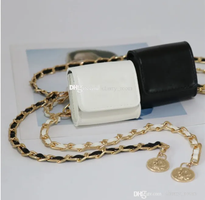 Designer PU Leather Chain Belt Bag For Girls Fashionable Old Kids