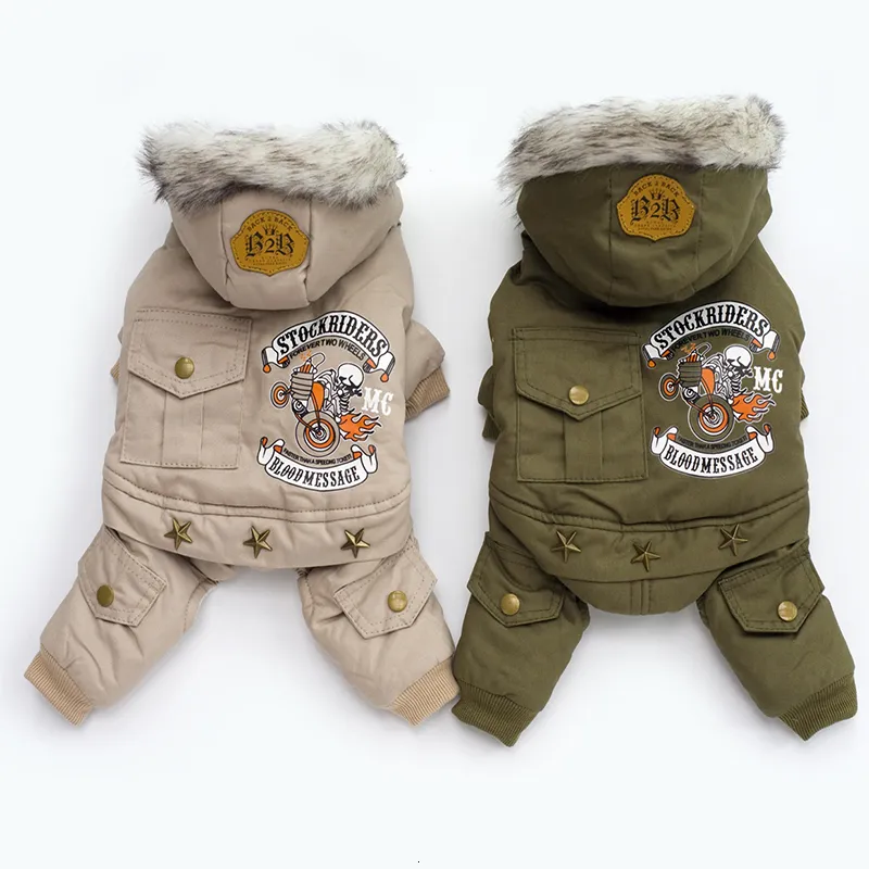 Ubrania odzieży dla psa na małe zimowe zimowe ciepłe szczeniaki płaszcz płaszcz mody z kapturem Chihuahua Yorkie Jumpsuits Ubranie S 230211
