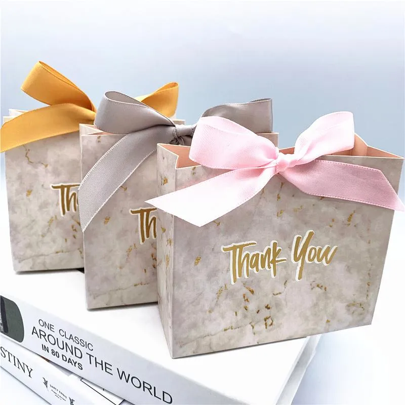 Gift Wrap Mini Grey Marble Bag Box Wedding Gifts For Guests Paper Chocolate Boxes Thank You Decoration Favours Candy