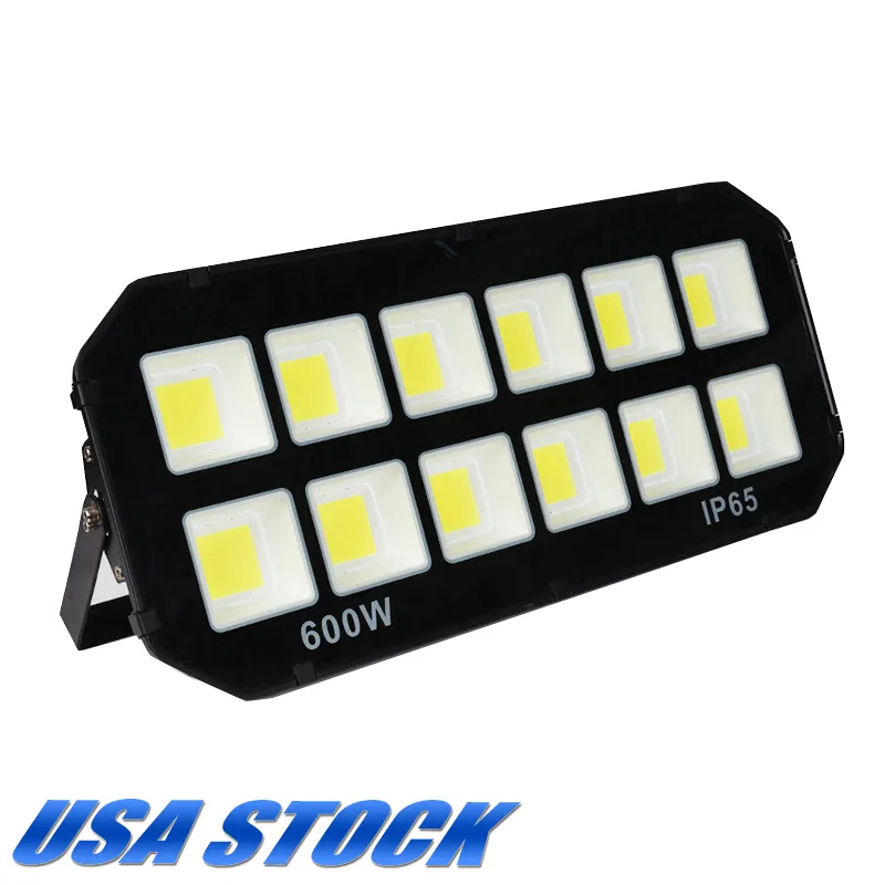 600W Led FloodLight Outdoor Super Bright Security Lights 6500k IP65 Waterproof Work Light COB Stadium with White for Yard Parking Lot Garden Now usalight