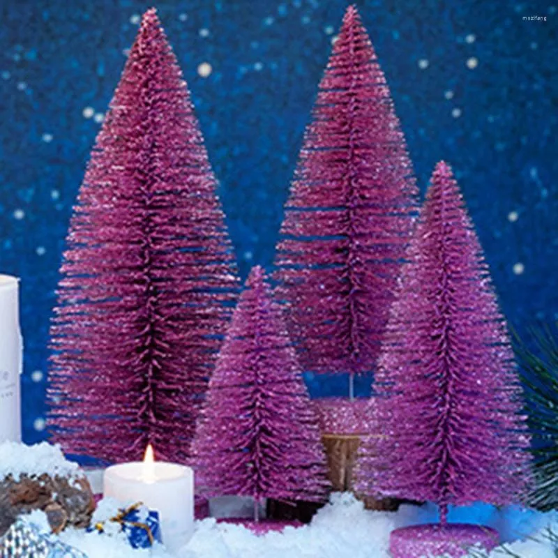 Christmas Decorations Durable Artificial Multicolor Pine Tree Decoration Glitter Small Tabletop For