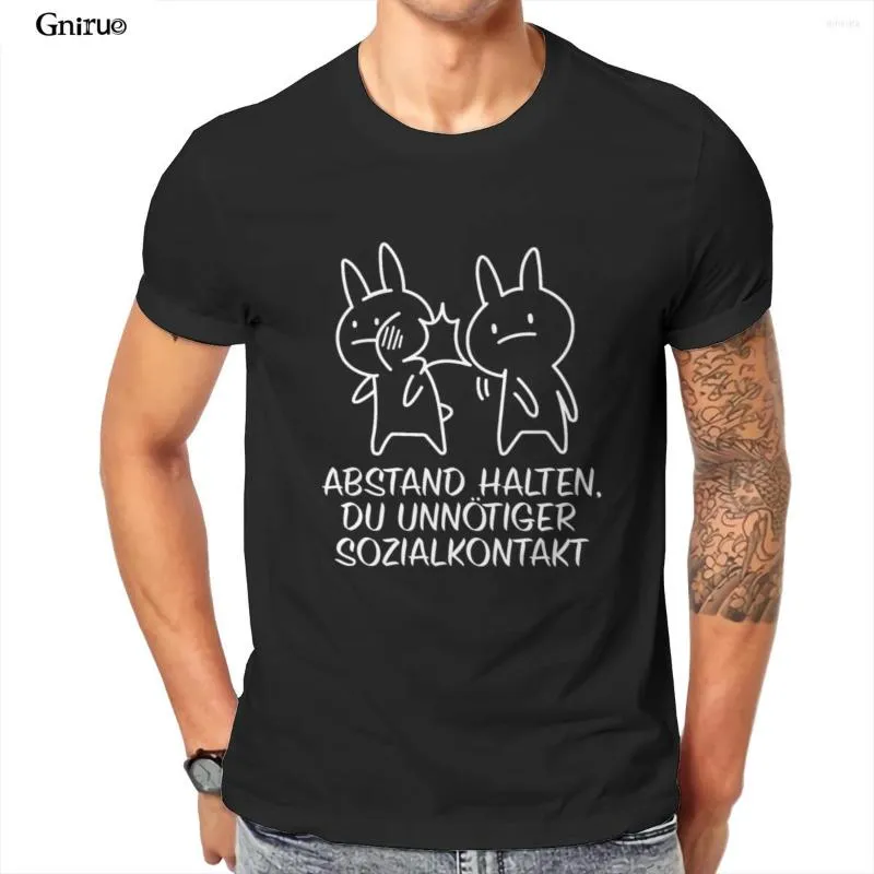 Camisetas masculinas por atacado Mantenha sua distância Desnecessária contato social anime 6xl para relaxamento masculino masculino 133910