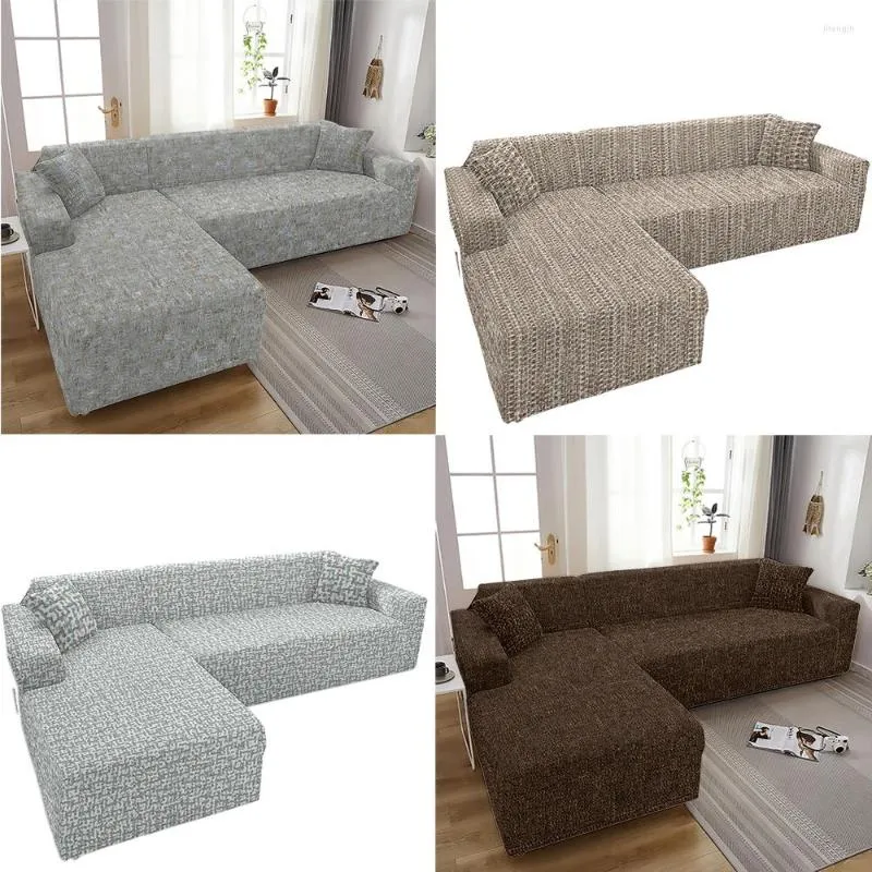 Housses de chaise plaine Simple loisirs housse de canapé forme L 1/2/3/4 sièges petit coussin fauteuil pour enfants droit