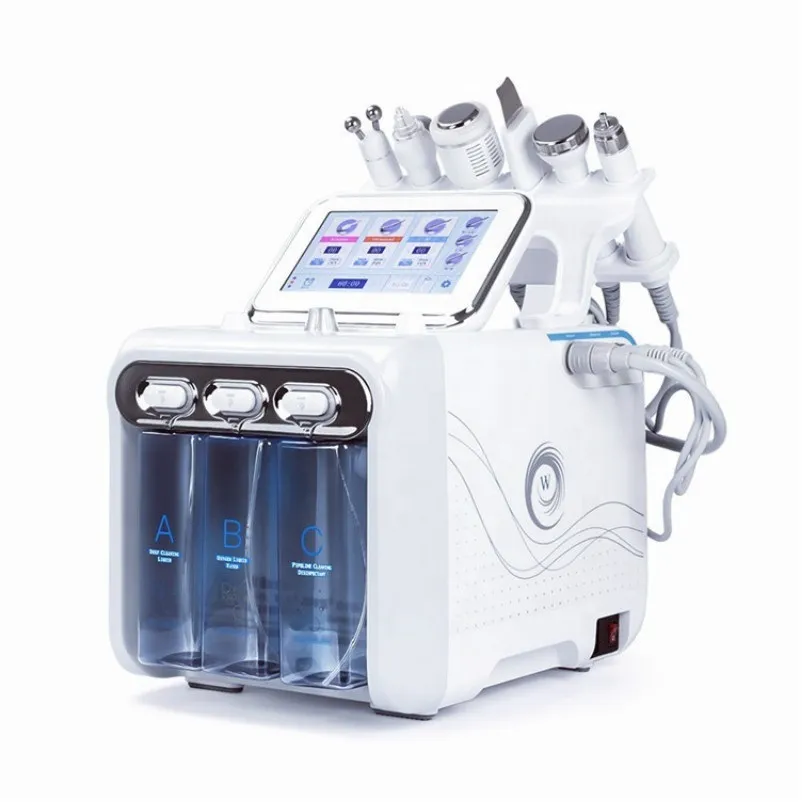 6 In 1 Diamant Dermabrasie Peeling Facial SPA Apparatuur Hydrofacials Waterstraal Zuurstof Apparaat Hydra Hydrafacials Machine