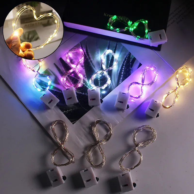 LED -lichten Holiday Lighting Mini String Light Elke 6,6ft 20 LED's Warm Wit Met Mason Jar Lighti Koperdraad Vuurvliegjes Lichte bruiloft Partys Masons Jars Diy Crafts Usastar