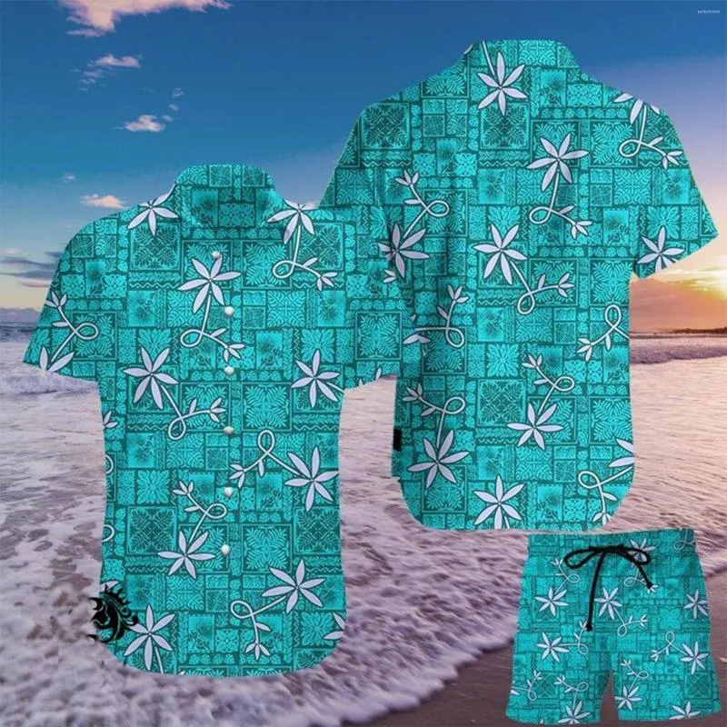 Chemises décontractées pour hommes Impression 3D Feuillage Beach Hawaiian Chemise Colorful Unisexs Chemise à manches courtes Streetwear Fashion Vetement