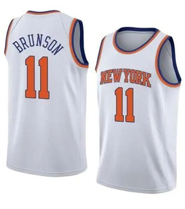 Aangepaste basketbalshirts Jalen Brunson Julius Randle New Yorks Obi Toppin Knick Derrick Rose Toppin Quickley Josh Hart Mitchell Robinson Fournier