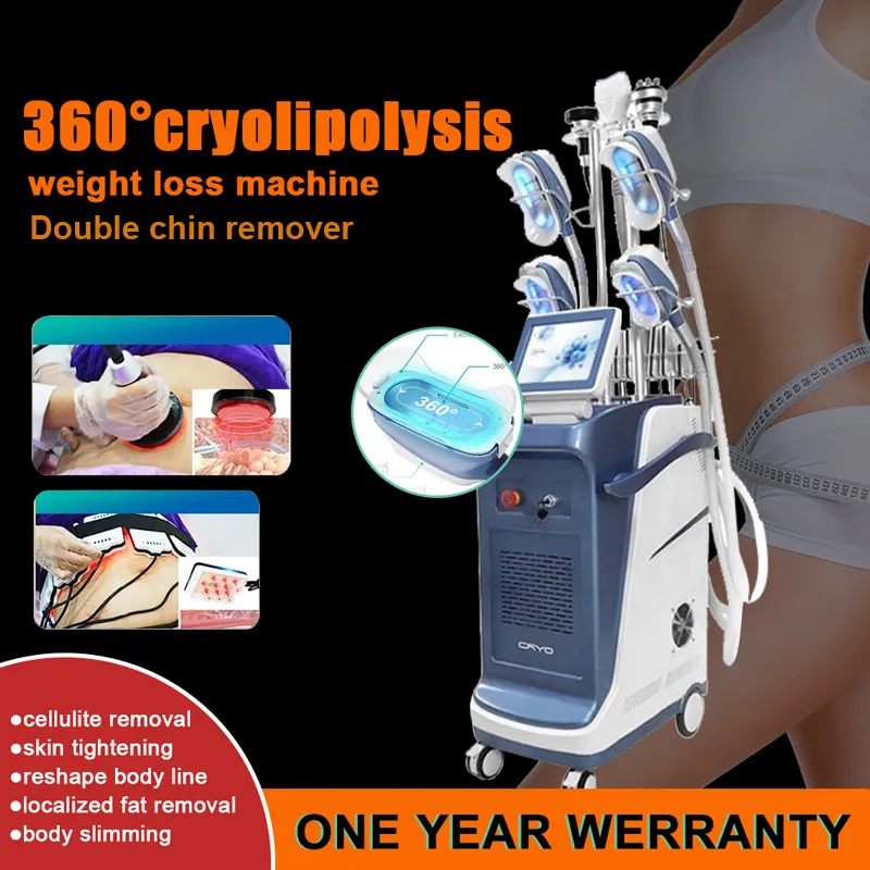 360 Degree Cryo Slimming Machine Fat Freezing Cryolipolysis Cryotherapy Cooling Tech Slim Equipment Body Sculpting Lipo Laser Cavitation RF Fat Burning Device