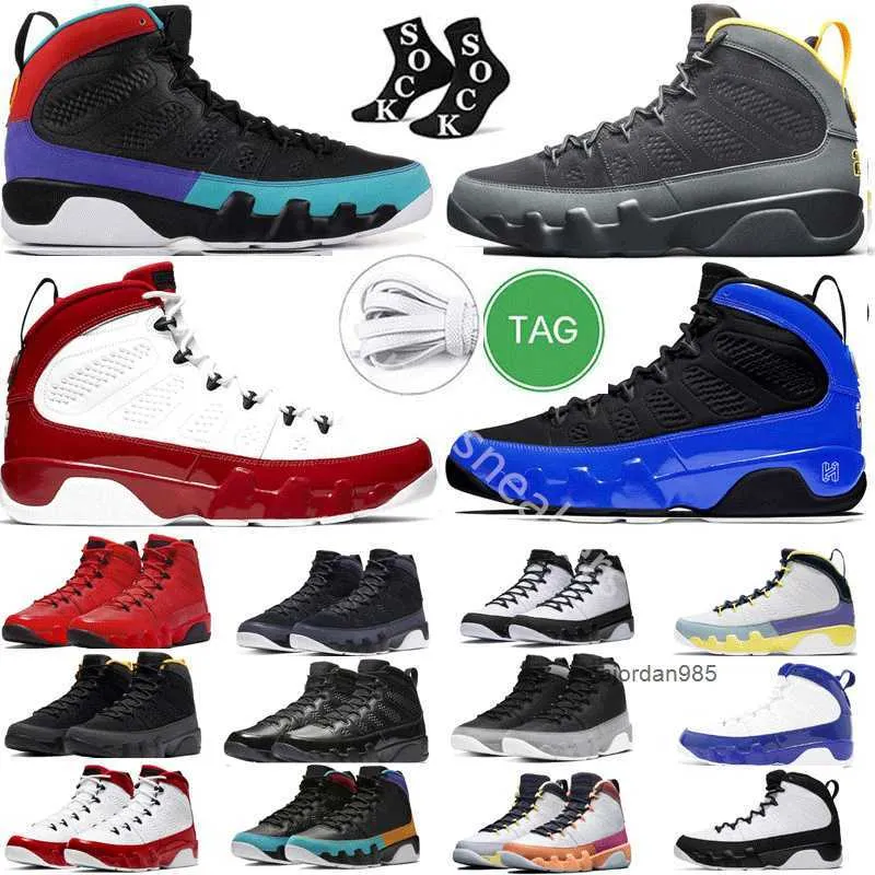 2023 Particle Grey Basketball Shoes Mens Jordens 9 Retros 9s Fire Red