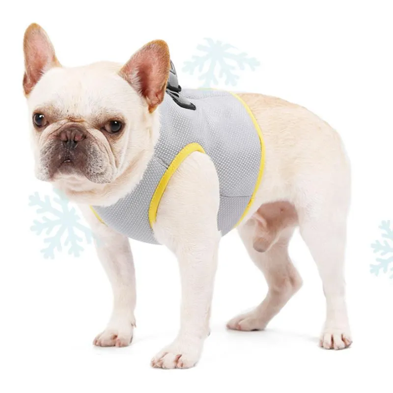 Dog Apparel Summer Cooling Vest Harness For Dogs Adjustable Pet Mesh Harnesses Quick Release Outdoor Accessories