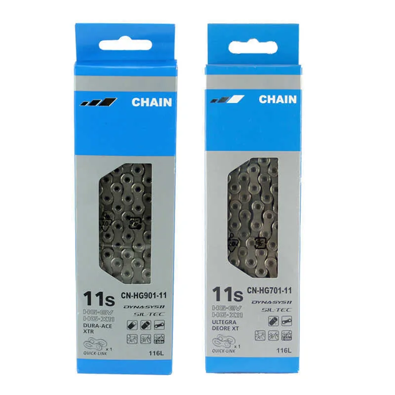 8/9/10/11 Speed ​​Bicycle HG53 HG54 HG95 HG901 HG701 HG601 11V MTB 118L 116 Links Road Mountain Bike 10S Chains 0210