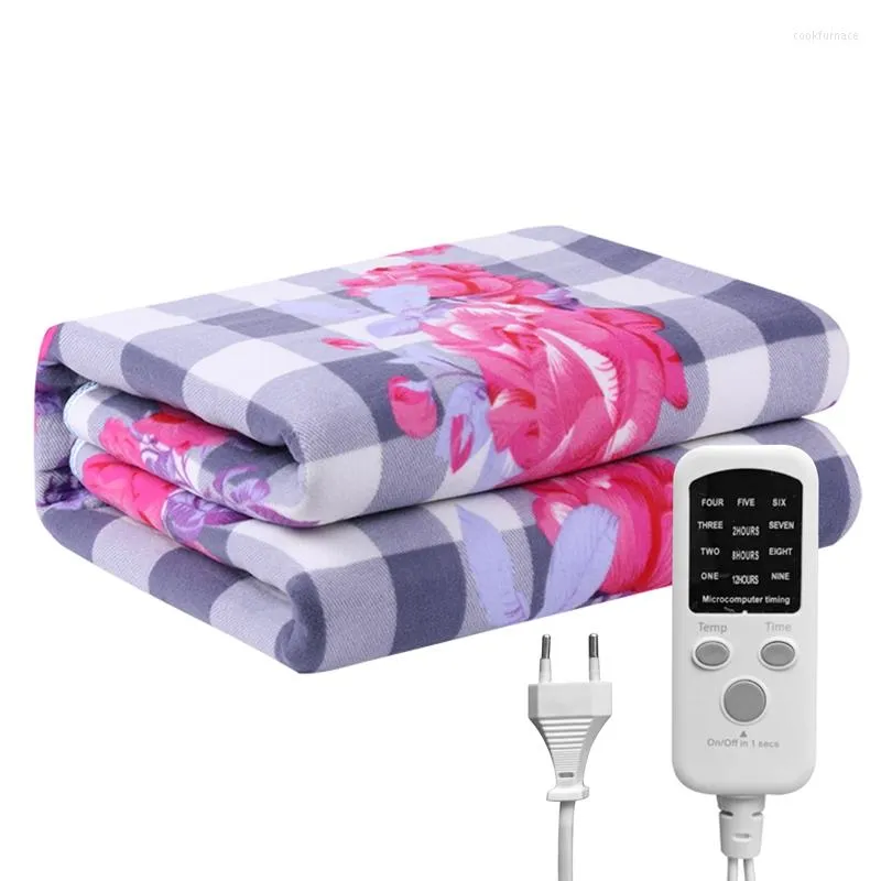 Blankets AT69 -1.8X1.2M Electric Heated Blanket Thicker Heating Thermostat Carpet For Winter Warmer Sheets 220V EU Plug
