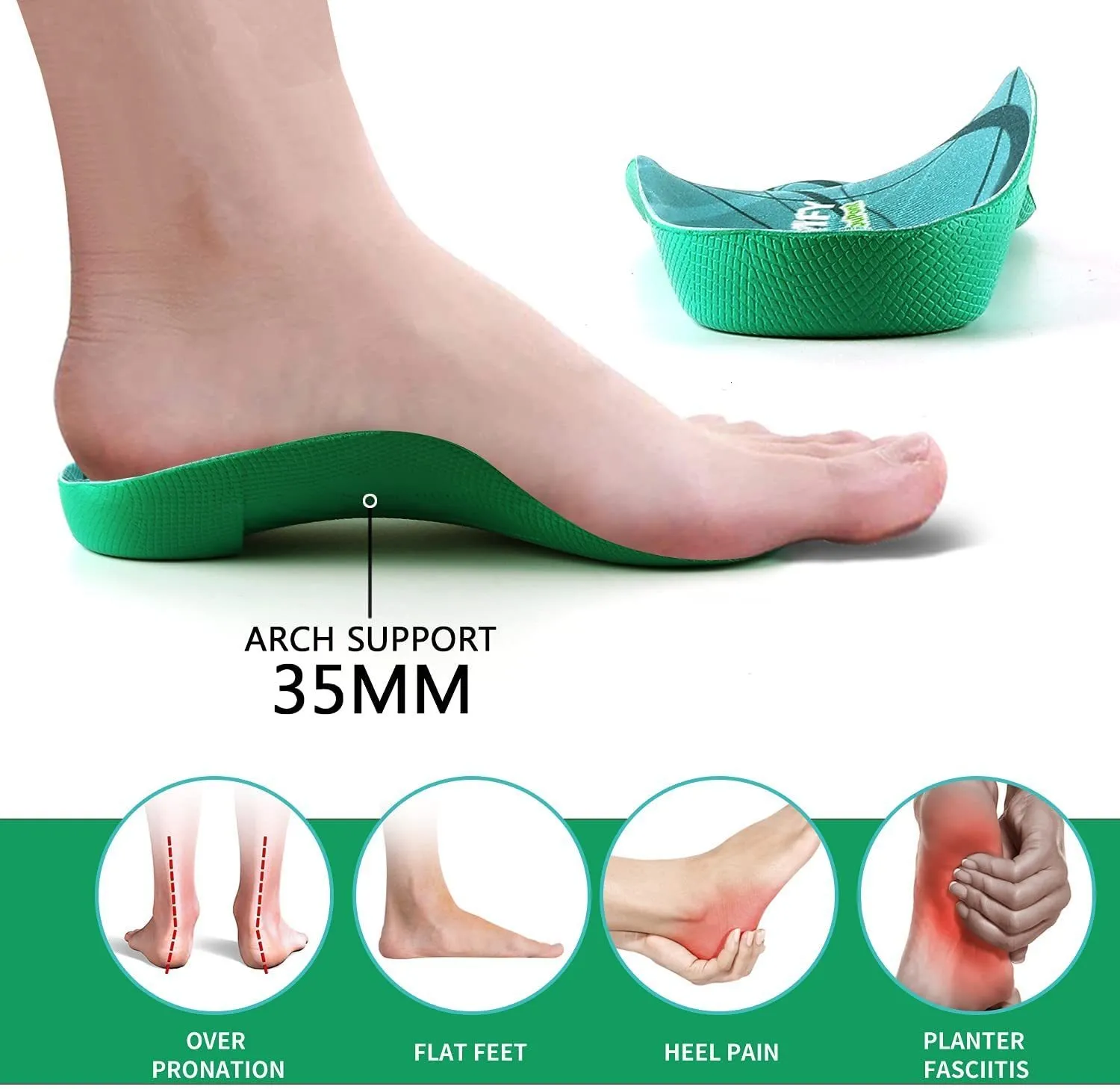 Gel shoe inserts for heel pain clearance