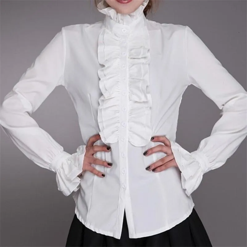 victorian ruffle collar blouse