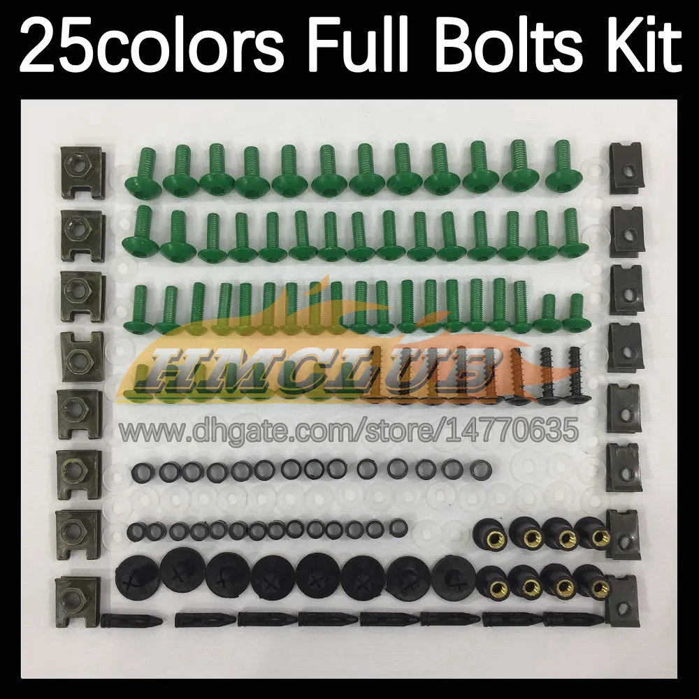 268PCS Kit complet de vis de corps de MOTO pour KAWASAKI NINJA ZX10R ZX 10R 10 R 1000 04-05 ZX-10R 04 05 2004 2005 Boulons de carénage de moto Boulon de pare-brise Écrous à vis Jeu d'écrous