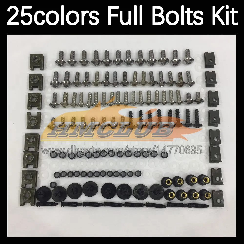 268 pièces Kit complet de vis de corps de MOTO pour KAWASAKI NINJA ZX-11R ZX11 ZZR1100 ZX11R 93 94 95 96 97 98 99 00 01 boulons de carénage de moto boulon de pare-brise vis écrous écrou