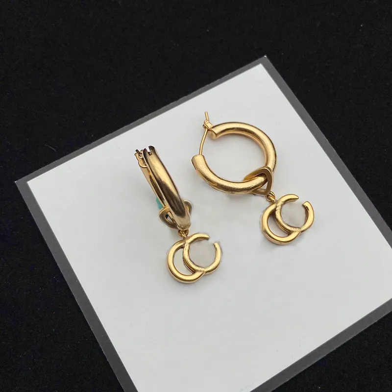 Designer Gold Earrings Stud For Womens Jewelry Fashion Ear Studs g Hoop Earring Woman Designers Earrings Pendants Wedding 2302114D