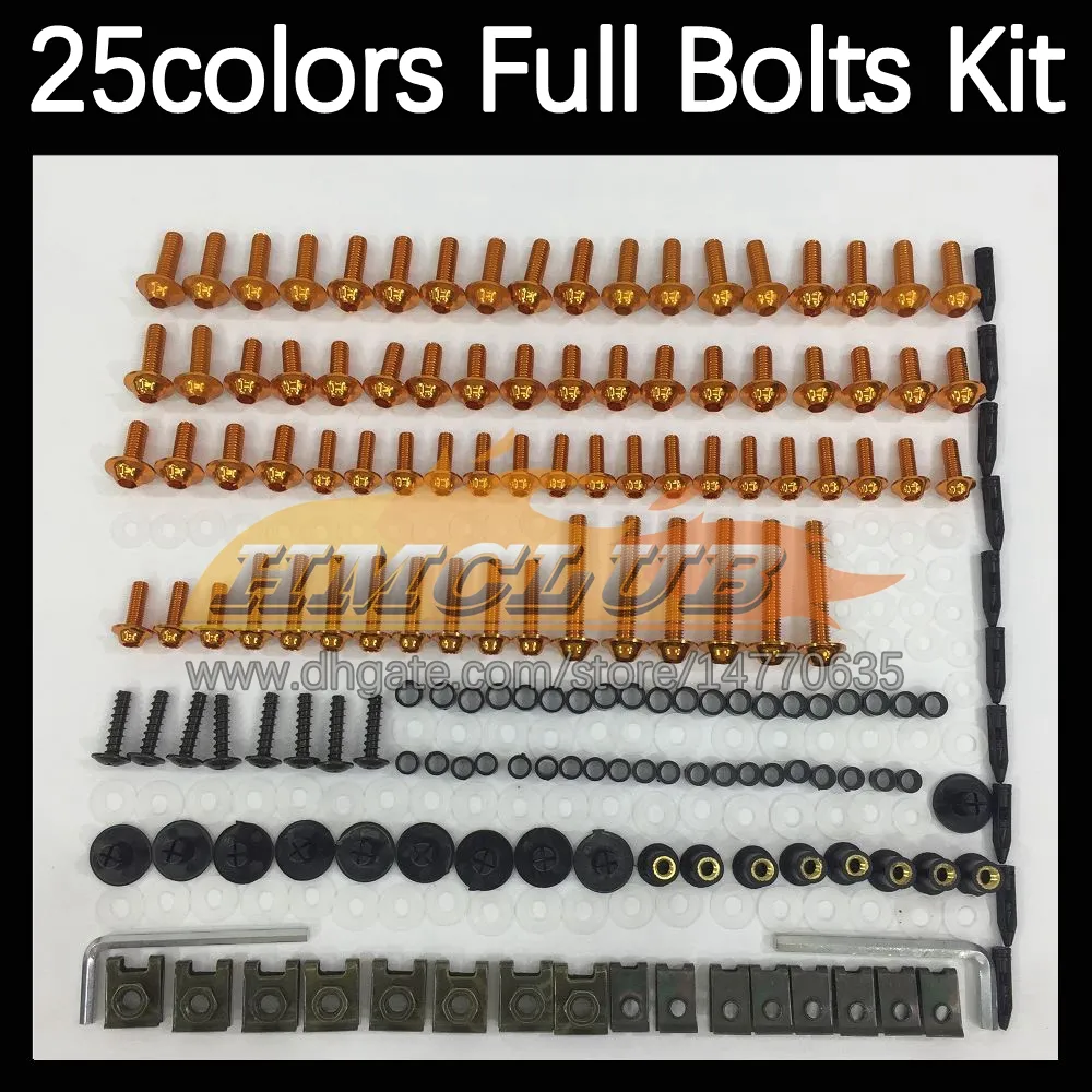 268st Complete Moto Body Full Screws Kit för Kawasaki Ninja 650R ER-6F ER 6F 650 R ER6F 06 07 08 2006 2007 2008 2008 Motorcykelmässa