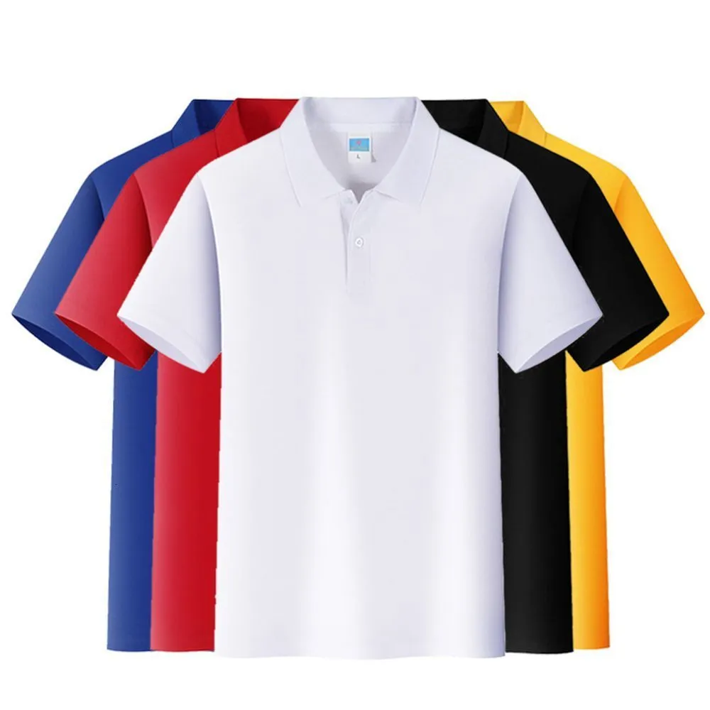 Men's Polos Men Women Causal Soild Colour Unisex Short Sleeve Sport Shirts Golf Cotton 230211