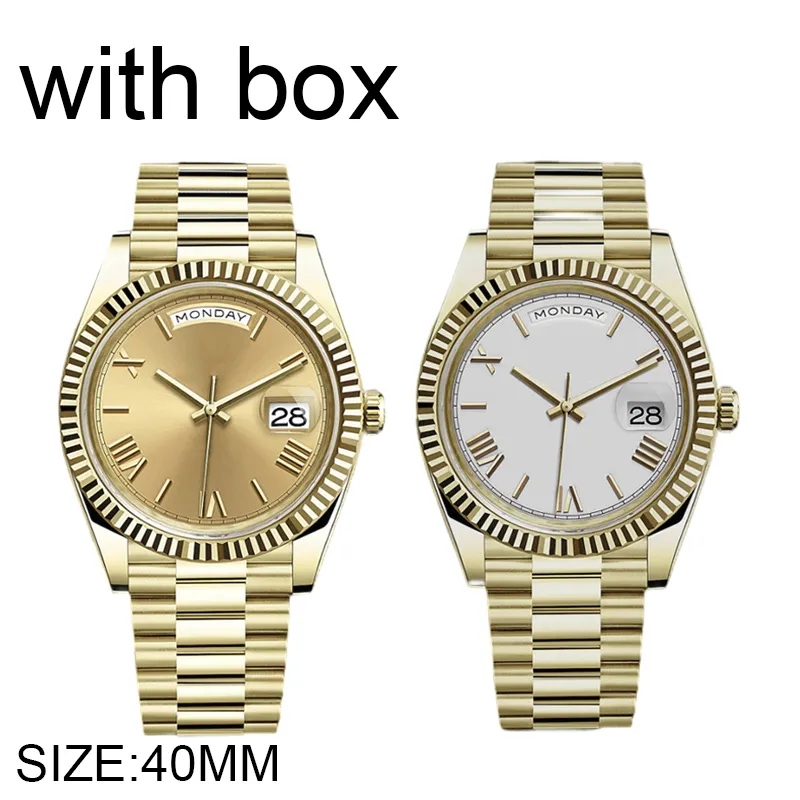 herenhorloge ontwerper automatisch uurwerk horloges gouden horloges Romeinse maat 40MM 904L roestvrijstalen armband saffierglas waterdichte horloges heren automatisch -2