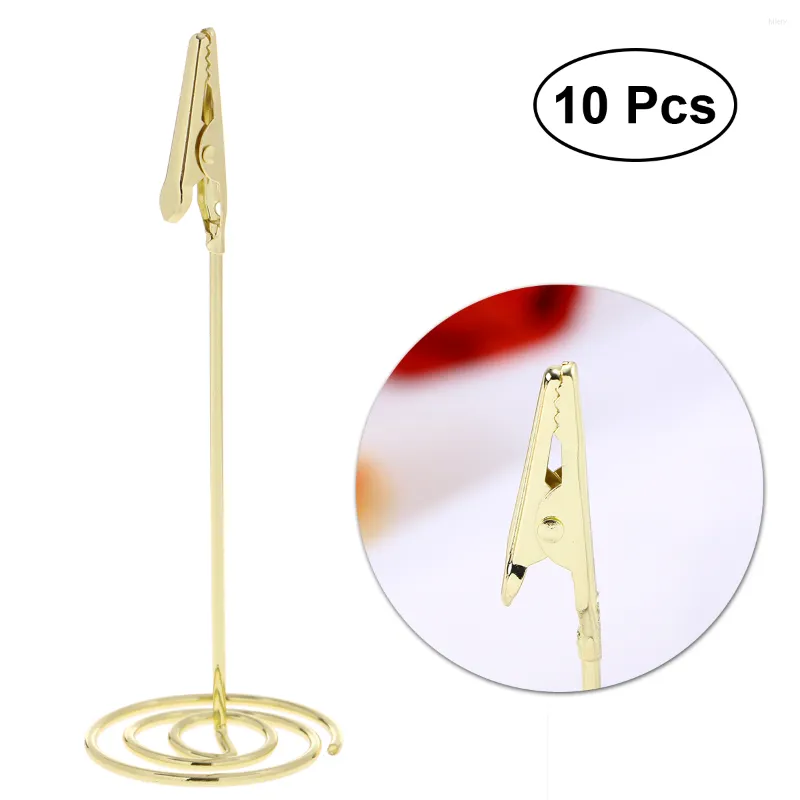 Party Decoration Clips Po Holder Table Holders Stands Number Memo Wire Stand Paper Menu Metal Heart Wedding Sign Picture Supplies Place
