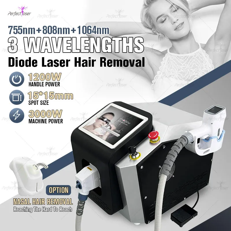 Новое удаление волос дома IPL Opt Epilator Permantive Fast Laser Tattoo Machine 755 нм 808 нм 1064 нм 3000 Вт