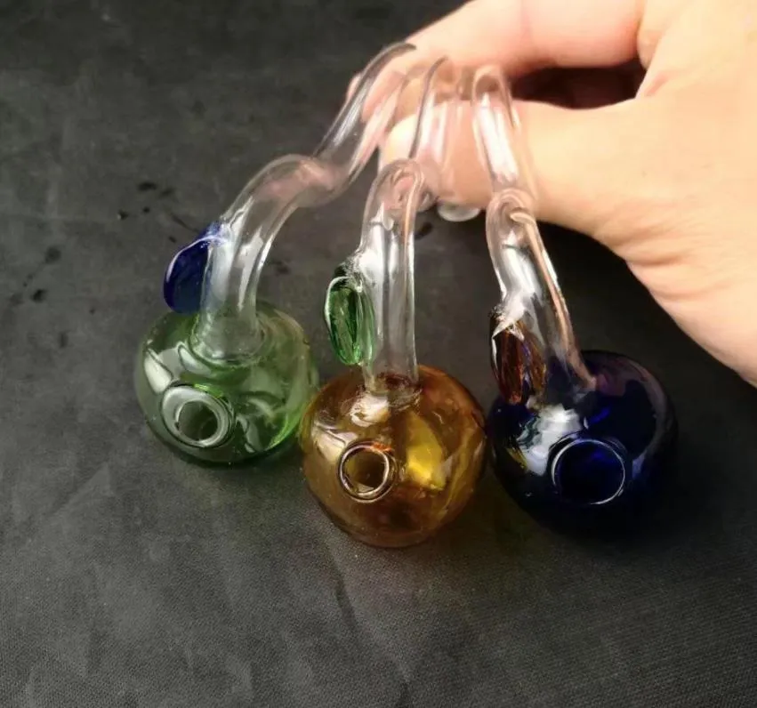 Nuovo fornello per mele a colori, bong in vetro all'ingrosso, narghilè in vetro, accessori per tubi da fumo