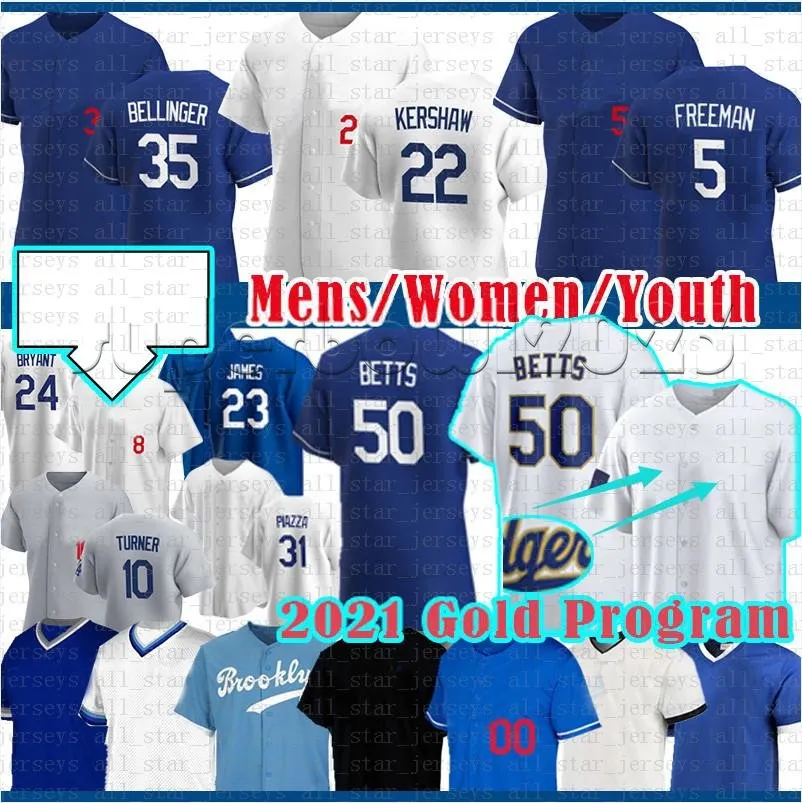 50 Mookie Betts Cody Bellinger Clayton Kershaw Baseball Jersey Los Freddie Freeman Angeles Trea Justin Turner Julio Urias Trevor Bauer A.J. Pollock Gavin Lux Taylor