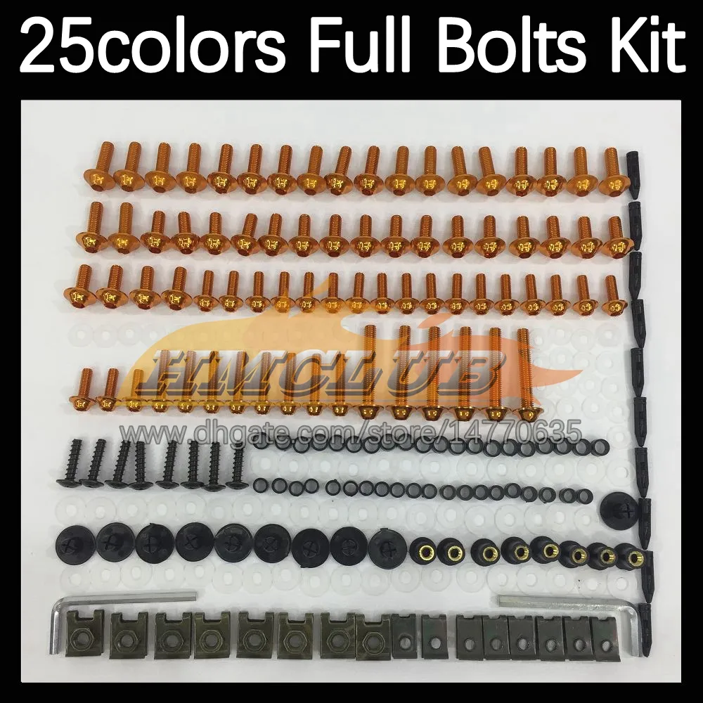 268 pièces Kit complet de vis de corps de MOTO pour SUZUKI KATANA GSX750F GSXF750 1998 1999 2000 01 2002 98 99 00 01 02 boulons de carénage de moto boulon de pare-brise vis écrous écrou