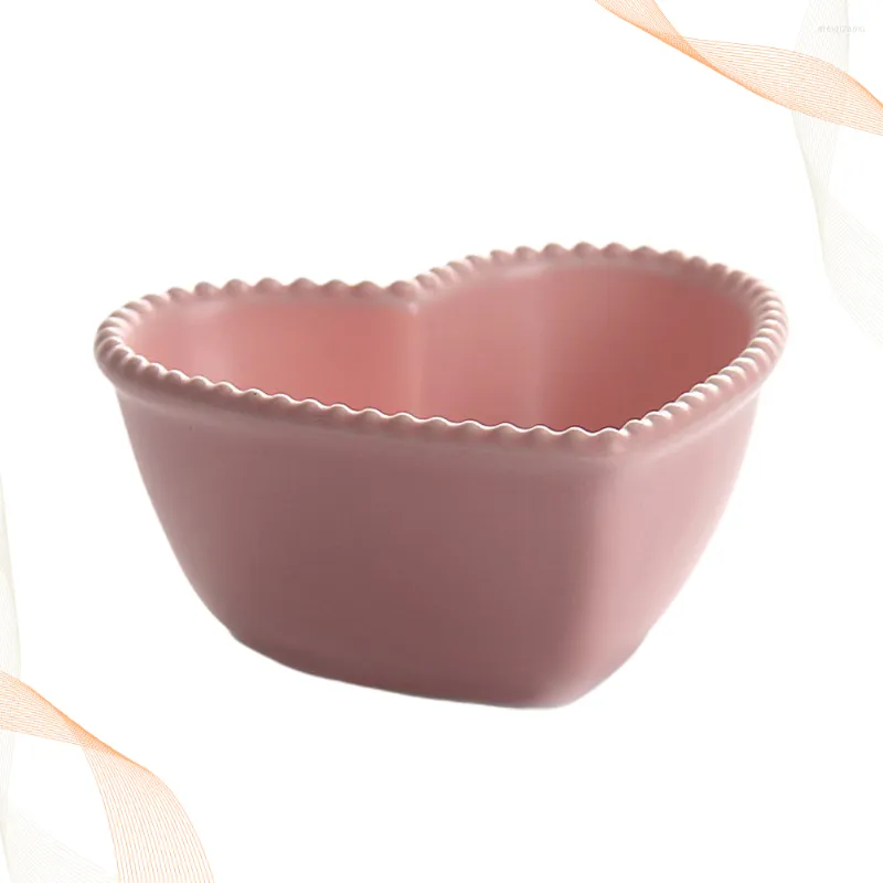Bowls Bowl Heart Ceramic Dish Dessert Salad Shaped Appetizer Sauce Plate Snack Cereal Deep Pasta Fruit Serving Mixing Dishes