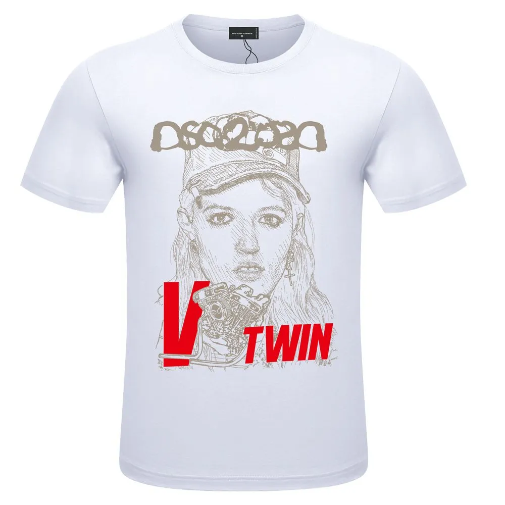 DSQ2 Cotton Men's T-shirts Original Design Fashion M￤rke Kort ￤rm Runda hals L￶st sport T-shirt DSQ2 f￶r m￤n och kvinnor