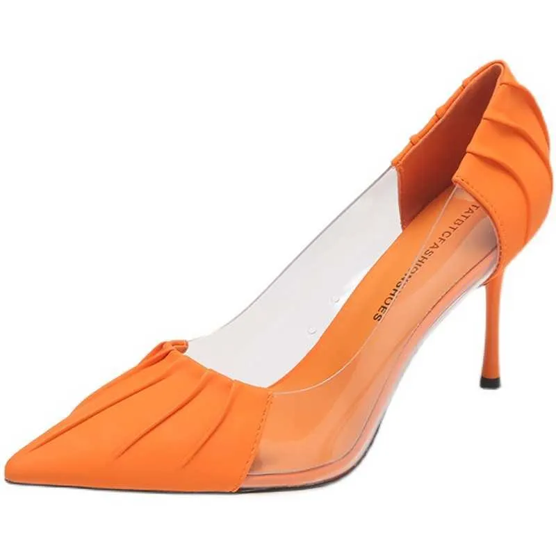 Sandały 2022 Nowe kobiety pompki Summer Seksowne spiczasty palce ślubne buty na wysokim obcasie Sandały Sandały sukienka Zapatos Mujer 34-40 G230211