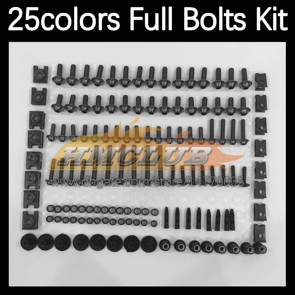 268PCS Complete Moto Body Volledige schroeven Kit voor Suzuki GSXR 1300 1300cc GSXR1300 HAYABUSA 08 09 10 2011 2012 2013 Motorfiets kuipbouten voorruitschroef moer moer