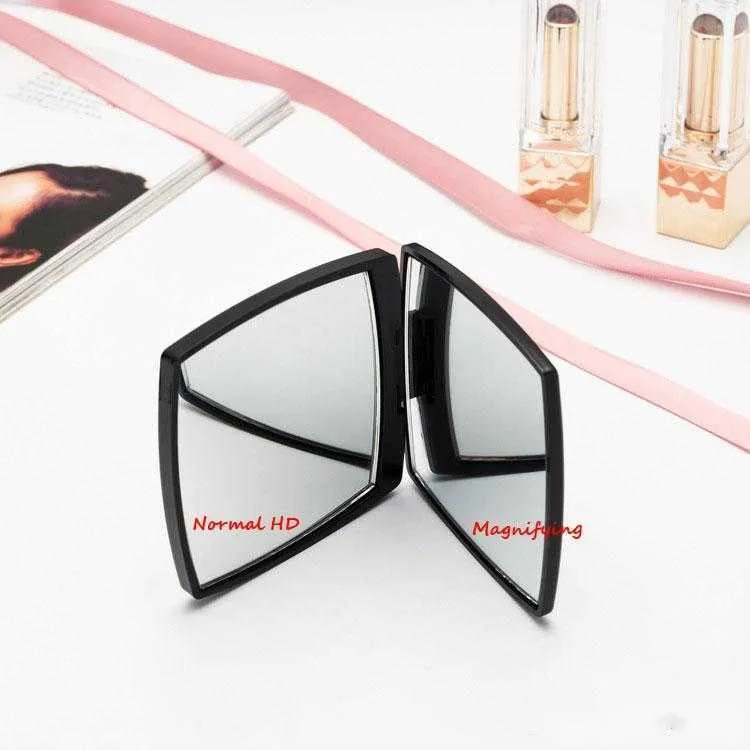 Classic Folding Double Side Mirror Portable Hd Make-up And Magnifying Mirror With Flannelette Bag&Gift Box For VIP Client