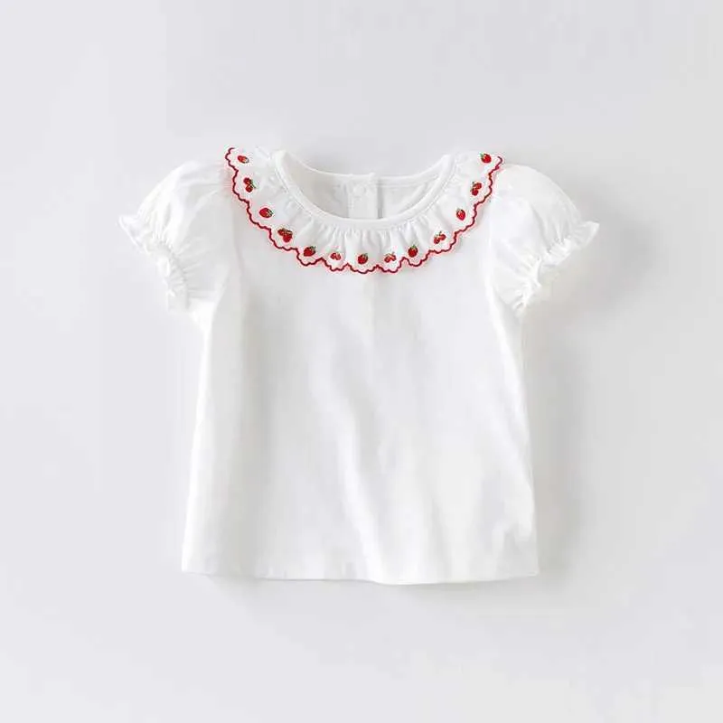 Camisetas de camisetas novas camisetas de manga curta infantil camisetas finas de verão garotas garotas de garotas com algodão com algodão de meia mangas camisetas p4 597 T230209