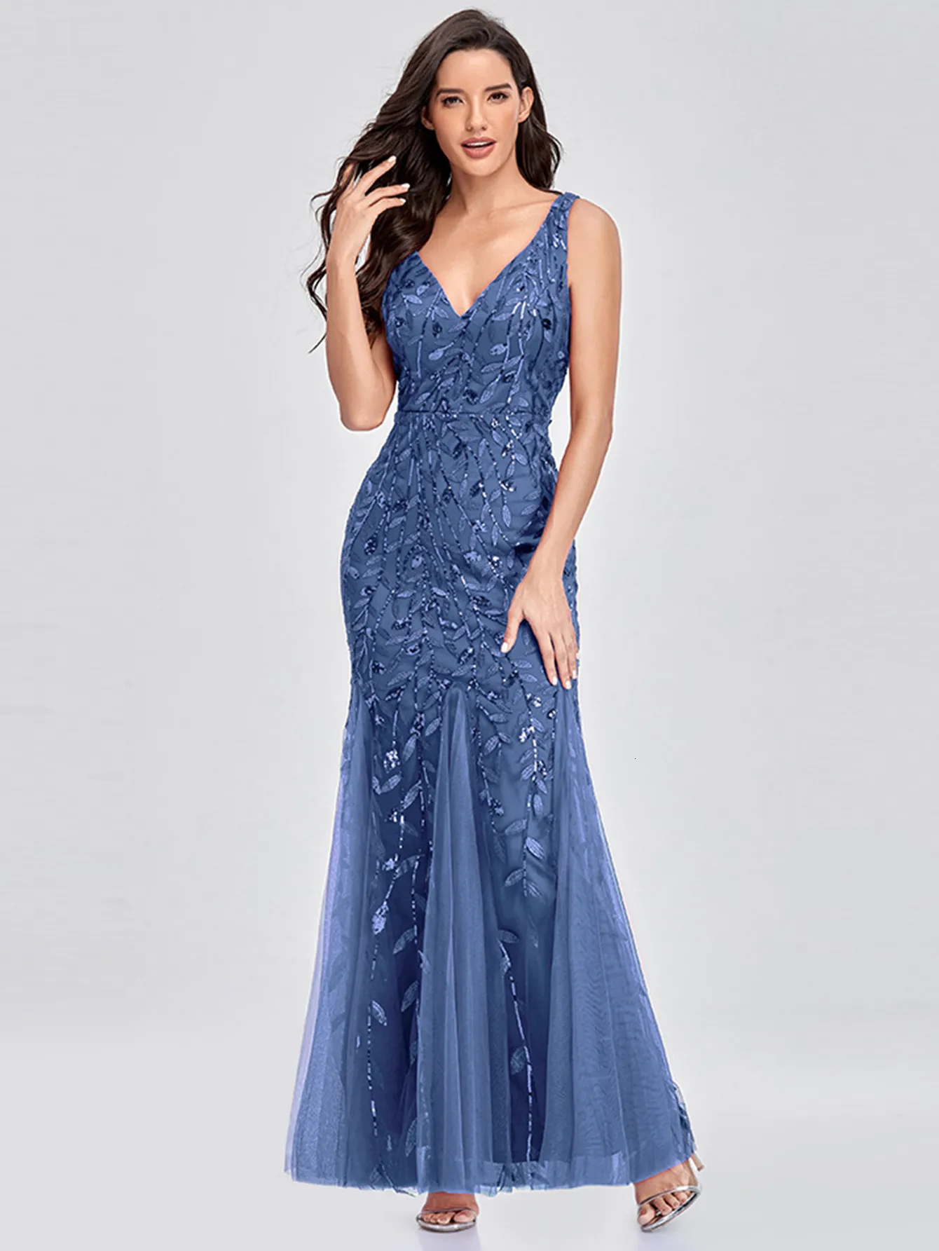 Summer Sequin Maxi Dress for Women with V-Neck and Zipper Closure  Ankle-Length Chiffon Cocktail Party Dress from Dhgate Urban Sexy Dresses -  price 79.73