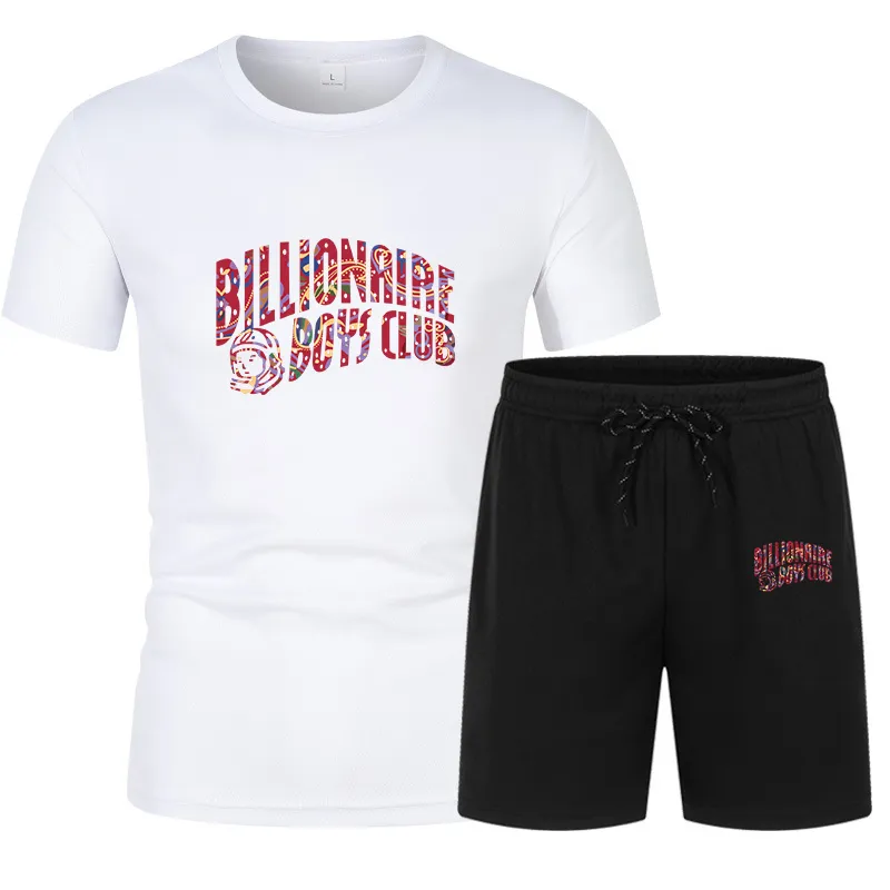 2023 Новые мужские спортивные костюмы для баскетбола, комплект футболок и шорт для мальчика-миллиардера, летняя спортивная одежда, штаны для бега, уличная одежда, топы, костюм-футболка