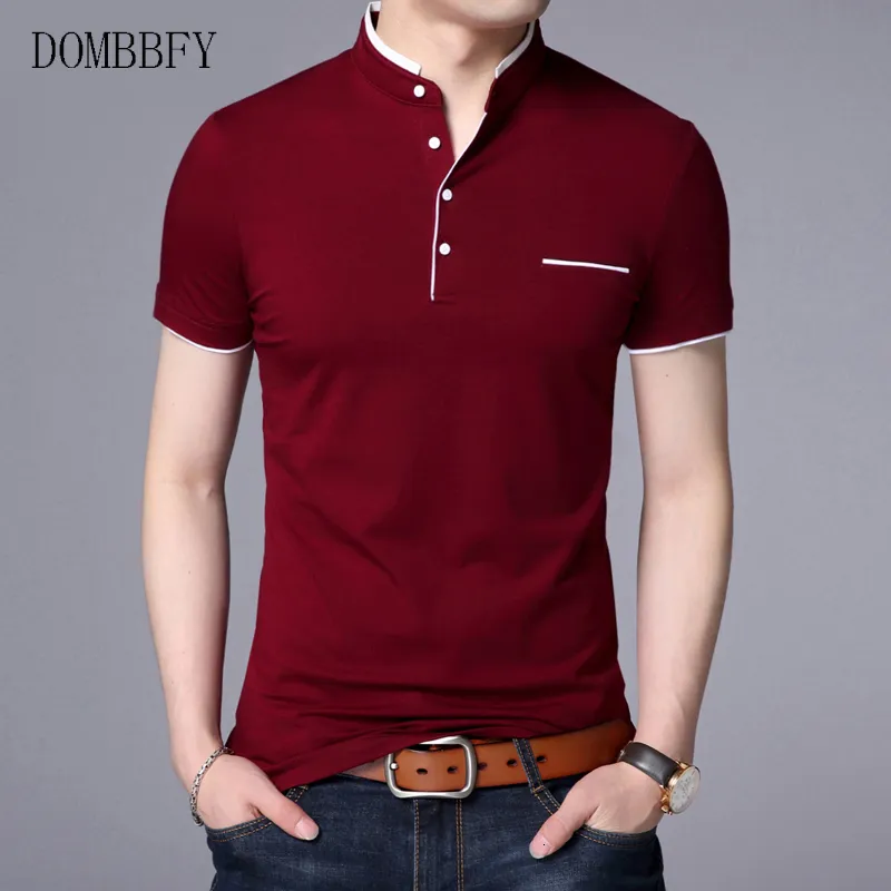 Men's Polos Summer Short Sleeve Shirt Men Turn-over Collar Fashion Casual Slim Breathable Solid Color Business 5XL 230211