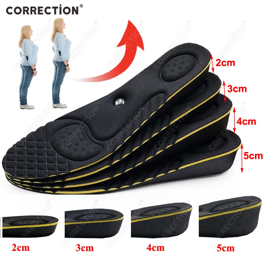 Schuhteile Zubehör KORREKTUR Magnet 25 cm Unsichtbare Höhe Erhöhung Einlegesohlen Vorlagen Memory Foam Weibliche Erhöhung Schuhe Sohle Pad Wachsende Unisex 230211